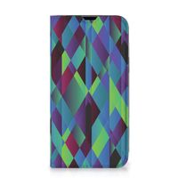 iPhone 13 Stand Case Abstract Green Blue - thumbnail