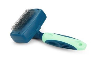 Beeztees zelfreinigende slickerborstel - hond - s - 17 cm Beeztees zelfreinigende slickerborstel - hond - s - 17 cm