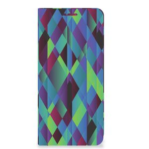 OPPO Reno6 5G Stand Case Abstract Green Blue