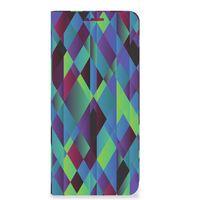 OPPO Reno6 5G Stand Case Abstract Green Blue - thumbnail