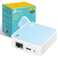 TP-Link TL-WR802N N300 WLAN-nanorouter (draagbaar, toegangspunt, tv-adapter, repeater, router, client, 300 Mbps (2,4 GHz), media, FTP-server), blauw/wit, 57 x 57 x 18 mm (2,2 x 0,7 inch)