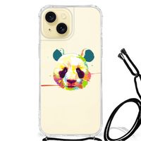 Apple iPhone 15 Stevig Bumper Hoesje Panda Color