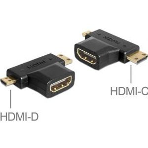 Delock 65446 Adapter HDMI-A female > HDMI-C + HDMI-D male