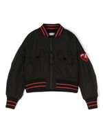 Philosophy Di Lorenzo Serafini Kids veste bomber zippée à imprimé cœurs - Noir