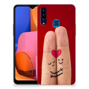 Samsung Galaxy A20s Silicone Back Cover Liefde - Origineel Romantisch Cadeau