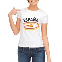 Shirts met vlaggen thema Spanje dames - thumbnail