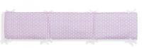 Interbaby bedbumper meisjes 40 x 185 polykatoen roze