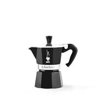 Bialetti - Moka Express: De Iconische Espressomaker Voor Op Warmtebronnen, Voor Echte Italiaanse Koffie, 3 Kops Moka Percolator (130 Ml), Aluminium, Zwart