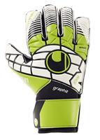 uhlsport Eliminator Soft Graphit Deurhandschoenen voor heren, wit/zwart/groen, 11,0