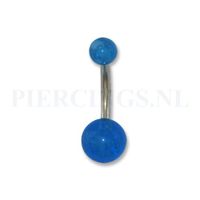 Navelpiercing acryl donker blauw - thumbnail