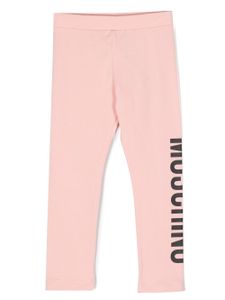 Moschino Kids legging en coton à logo imprimé - Rose