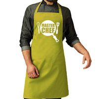 BBQ schort Master chef lime groen voor heren   - - thumbnail