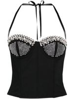 PINKO x Patrick McDowell haut bustier à ornements - Noir