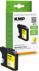 KMP Inktcartridge vervangt Brother LC-22UY Compatibel Geel B73Y 1536,4009