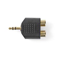 Nedis CABW22940AT tussenstuk voor kabels 3.5 mm 2x RCA Female Antraciet - thumbnail