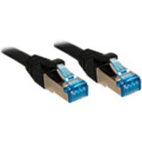 LINDY 47175 RJ45 Netwerkkabel, patchkabel CAT 6A S/FTP 0.30 m Zwart 1 stuk(s) - thumbnail