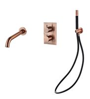 Saniclear Copper Pro inbouw badkraan compleet geborsteld koper