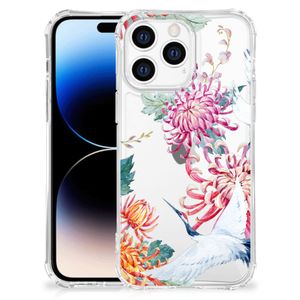 Apple iPhone 14 Pro Max Case Anti-shock Bird Flowers