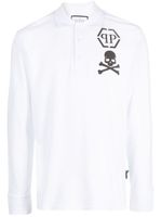 Philipp Plein polo à logo imprimé - Blanc