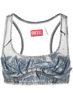 Diesel haut en résille à design patchwork - Bleu - thumbnail