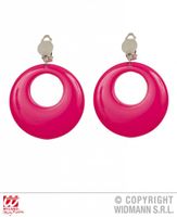 Oorbellen neon roze