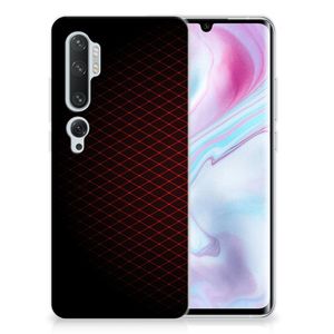 Xiaomi Mi Note 10 Pro TPU bumper Geruit Rood