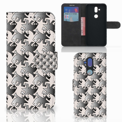 Nokia 8.1 Telefoonhoesje met Pasjes Salamander Grey