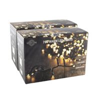 Svenska Living 2x stuks kerstverlichting warm wit 700 lampjes 1400 cm