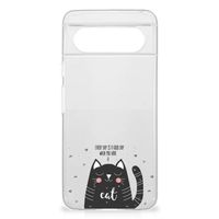 Google Pixel 8 Telefoonhoesje met Naam Cat Good Day