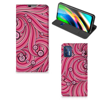 Motorola Moto G9 Plus Bookcase Swirl Pink