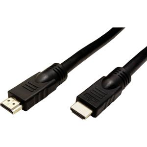 Roline 14.01.3452 HDMI-kabel HDMI Aansluitkabel HDMI-A-stekker, HDMI-A-stekker 15.00 m Zwart 4K UHD, Afgeschermd, Actief met signaalversterking