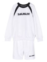 Balmain Kids ensemble haut-short à logo imprimé - Blanc