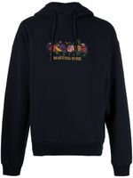 Martine Rose hoodie à logo brodé - Bleu