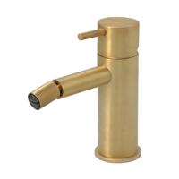 Bidetkraan Hotbath Cobber Opbouw Rond Geborsteld Messing