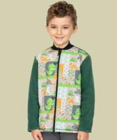 Polar Fleece And Softshell Smiley Dino Jacket