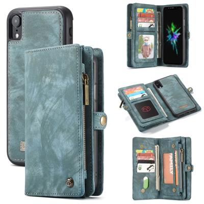 Caseme - vintage 2 in 1 portemonnee hoes - iPhone XR - Blauw