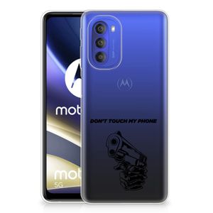 Motorola Moto G51 5G Silicone-hoesje Gun Don't Touch My Phone