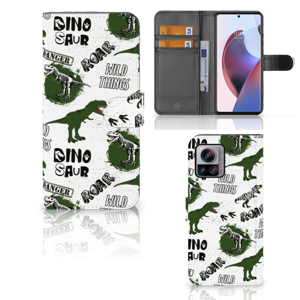 Telefoonhoesje met Pasjes voor Motorola Edge 30 Ultra Dinosaurus