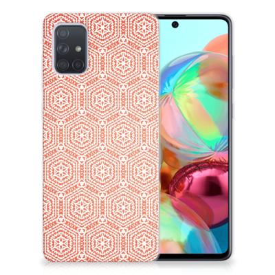 Samsung Galaxy A71 TPU bumper Pattern Orange Samsung Galaxy A71 TPU bumper Pattern Orange