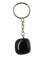Edelsteen Sleutelhanger Obsidiaan Zwart