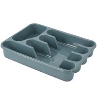 Bestekbak/Keuken Organizer - 5-Vaks - Blauw - 33,5 x 26,5 x 3,5 cm - thumbnail