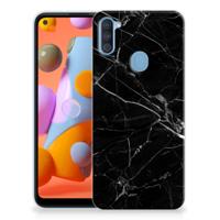 Samsung Galaxy A11 | M11 TPU Siliconen Hoesje Marmer Zwart - Origineel Cadeau Vader