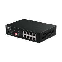 EDiMAX ES-1008PHE netwerkswitch L2 Fast Ethernet (10/100), Ethernet-verbinding, ondersteunt de stroomvoorziening via deze poort (PoE) zwart
