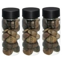 3x Potjes grote decoratie/hobby stenen bruin 750 gram