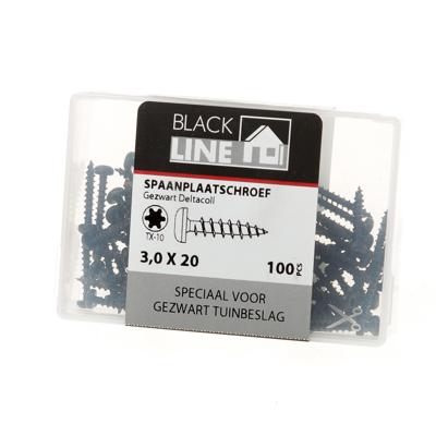 Spaanpl.schr.zwart ck tx10 3.0X20(100)