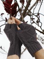 Vintage Statement Plain Diamond Fingerless Casual Gloves