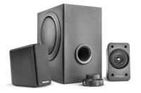 wavemaster MX3+ 2.1 luidsprekersysteem (50 Watt) actieve boxen voor TV/Tablet/Smartphone/PC zwart (66503)