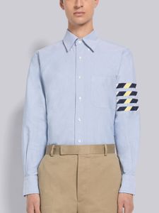 Thom Browne chemise à détail quatre bandes signature - Bleu