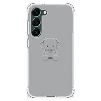 Samsung Galaxy S23 Plus Stevig Bumper Hoesje Grijs Baby Olifant - thumbnail