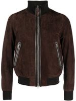 TOM FORD veste bomber en daim à fermeture zippée - Marron - thumbnail